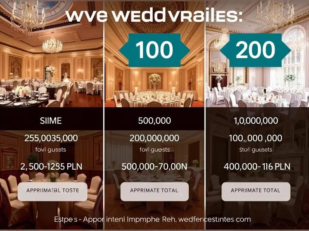 Wesele na 150 osób: Ile kosztuje w 2025? Szczegółowy kosztorys